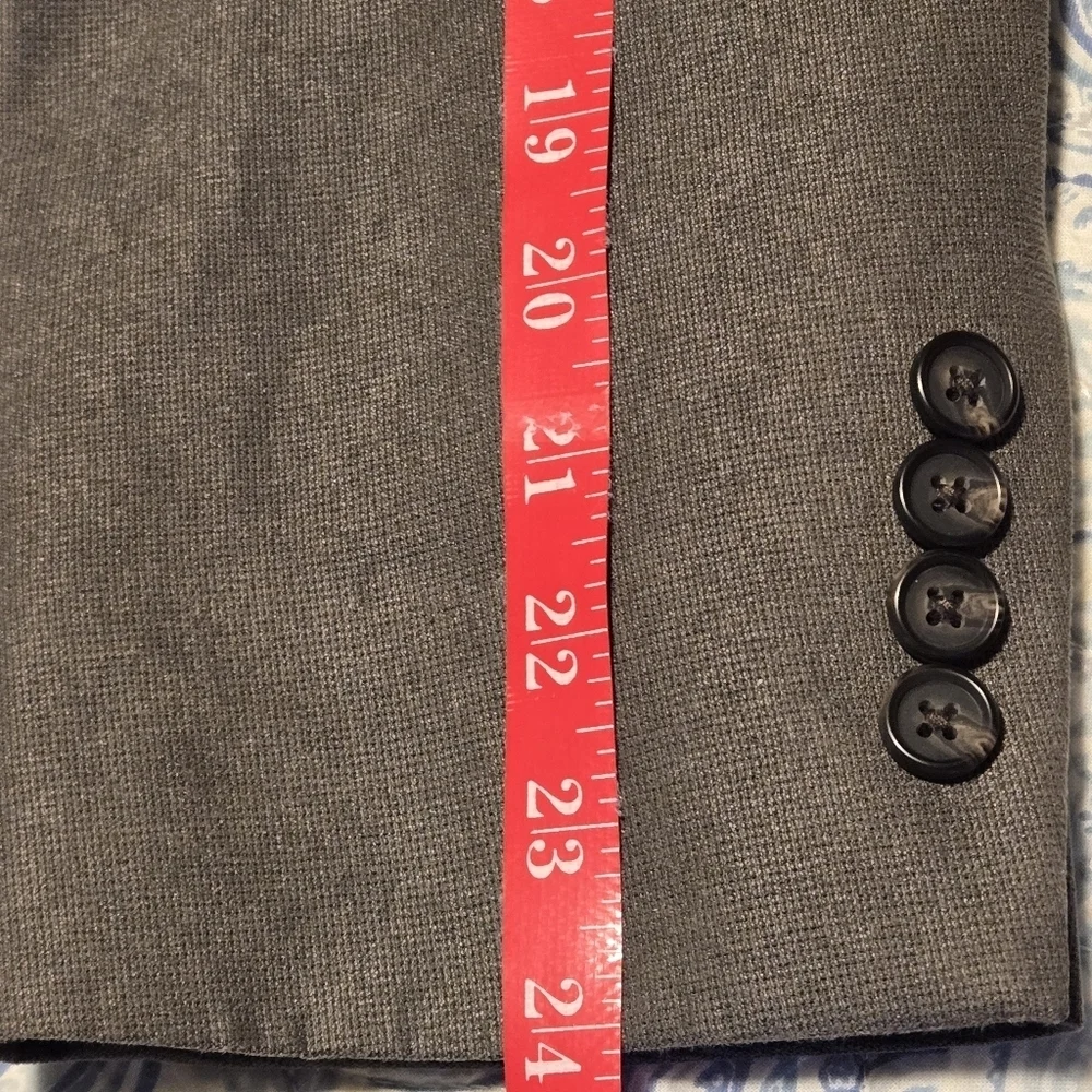 Lauren Ralph Lauren Men's 42S Gray Blazer w/ Checked Gray & Blue Lining 5 Pocket